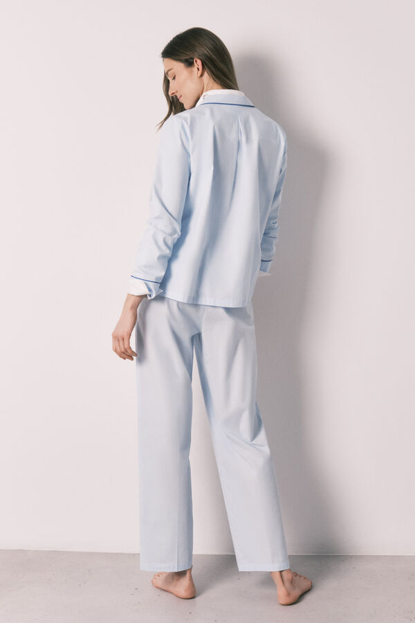 Women'secret Pijama camiseiro Hello Kitty em algod&atilde;o azul azul