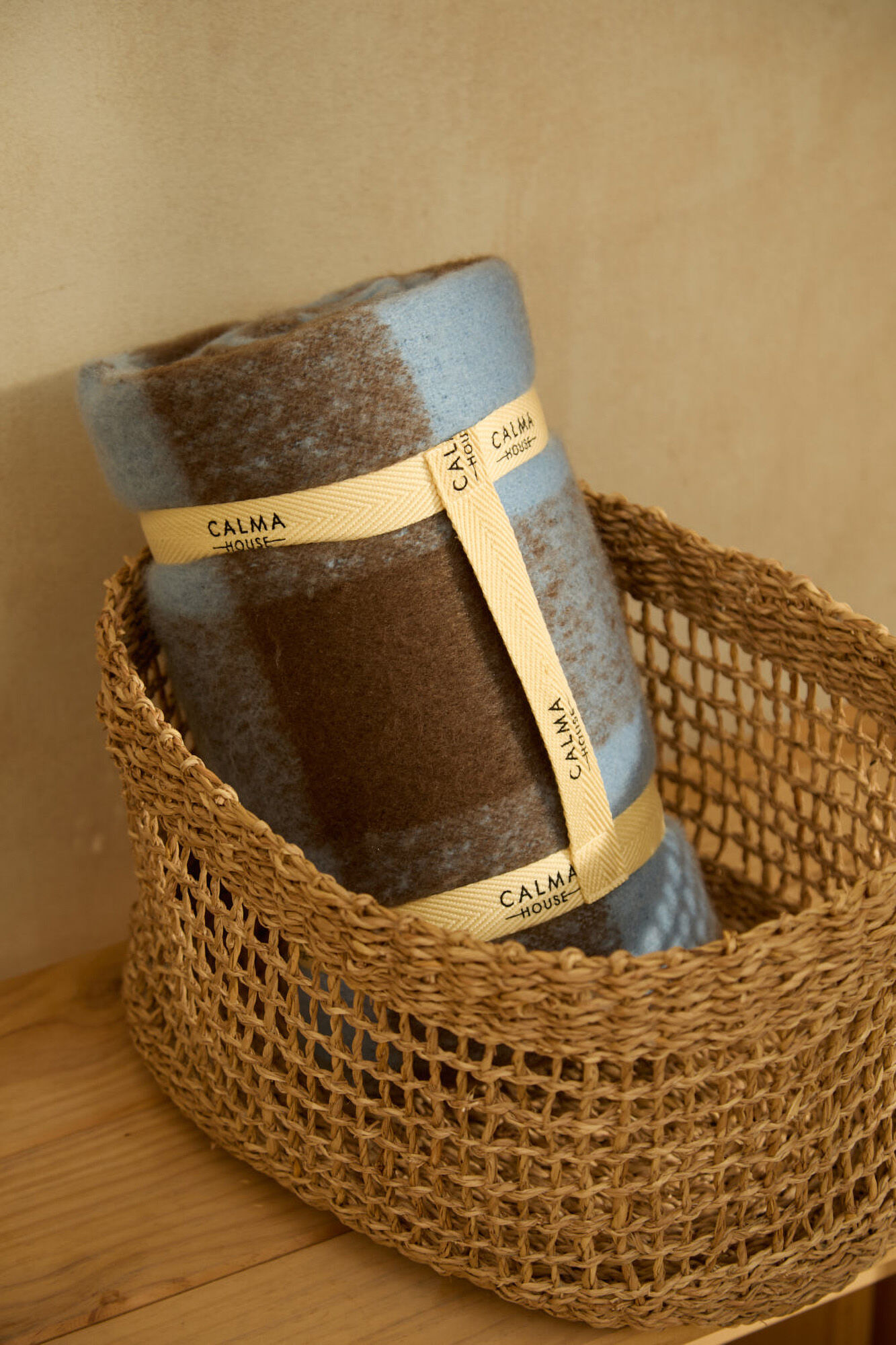 Calma House Xadrez de algod&atilde;o xadrez marrom Oslo