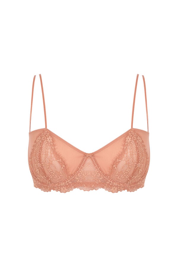 Women'secret Sujetador balconette PRETTY encaje naranja naranja