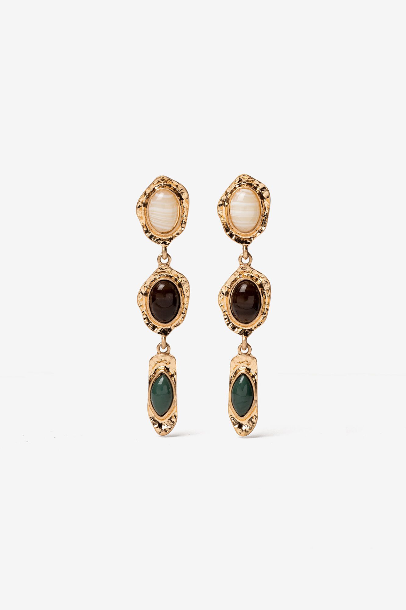 Vilanova Brincos compridos tricolor