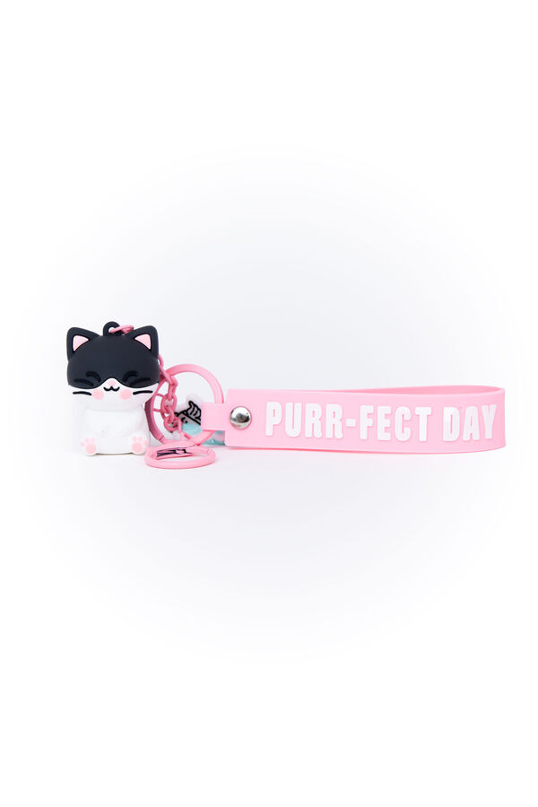 Mr. Wonderful Llavero con colgante Gato - Purr-fect day estampado