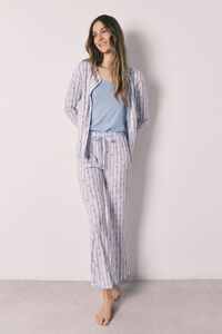 Women'secret Conjunto de pijama &agrave;s riscas e top azul