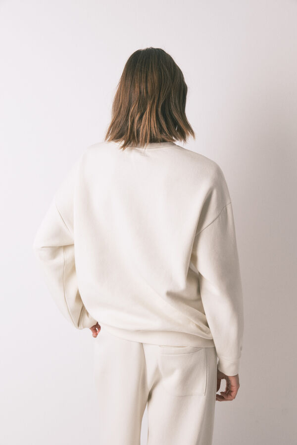Women'secret White cotton plush sweatshirt beige