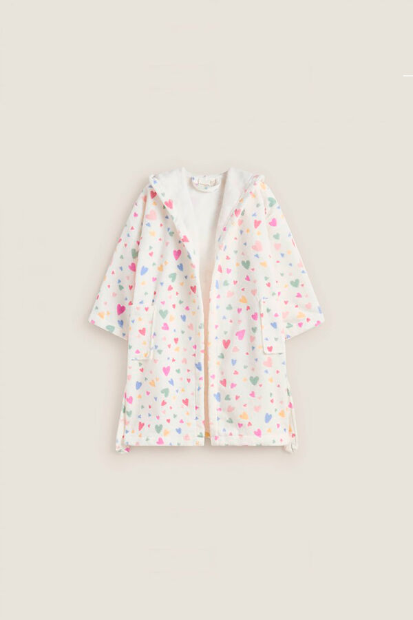 Textura Roup&atilde;o de banho turco cora&ccedil;&otilde;es rosa