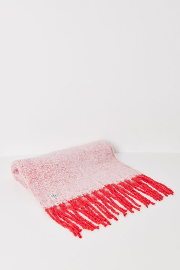 Womensecret Cachecol efeito mohair vermelho bege