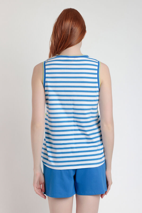 Admas Pijama curto mangas Tennislub Snoopy azul