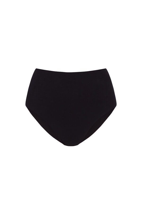 Women'secret Braga alta algodón negro negro