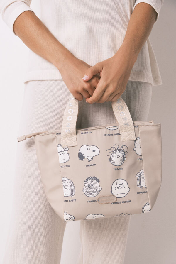 Women'secret Mala térmica bege para alimentos do Snoopy  vison