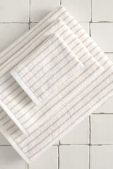 Textura Toalha turca estampado floral branco