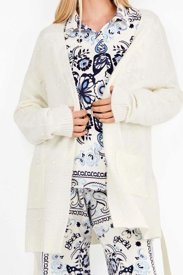 Gisela Robe de bolinhas com bolinhas bege