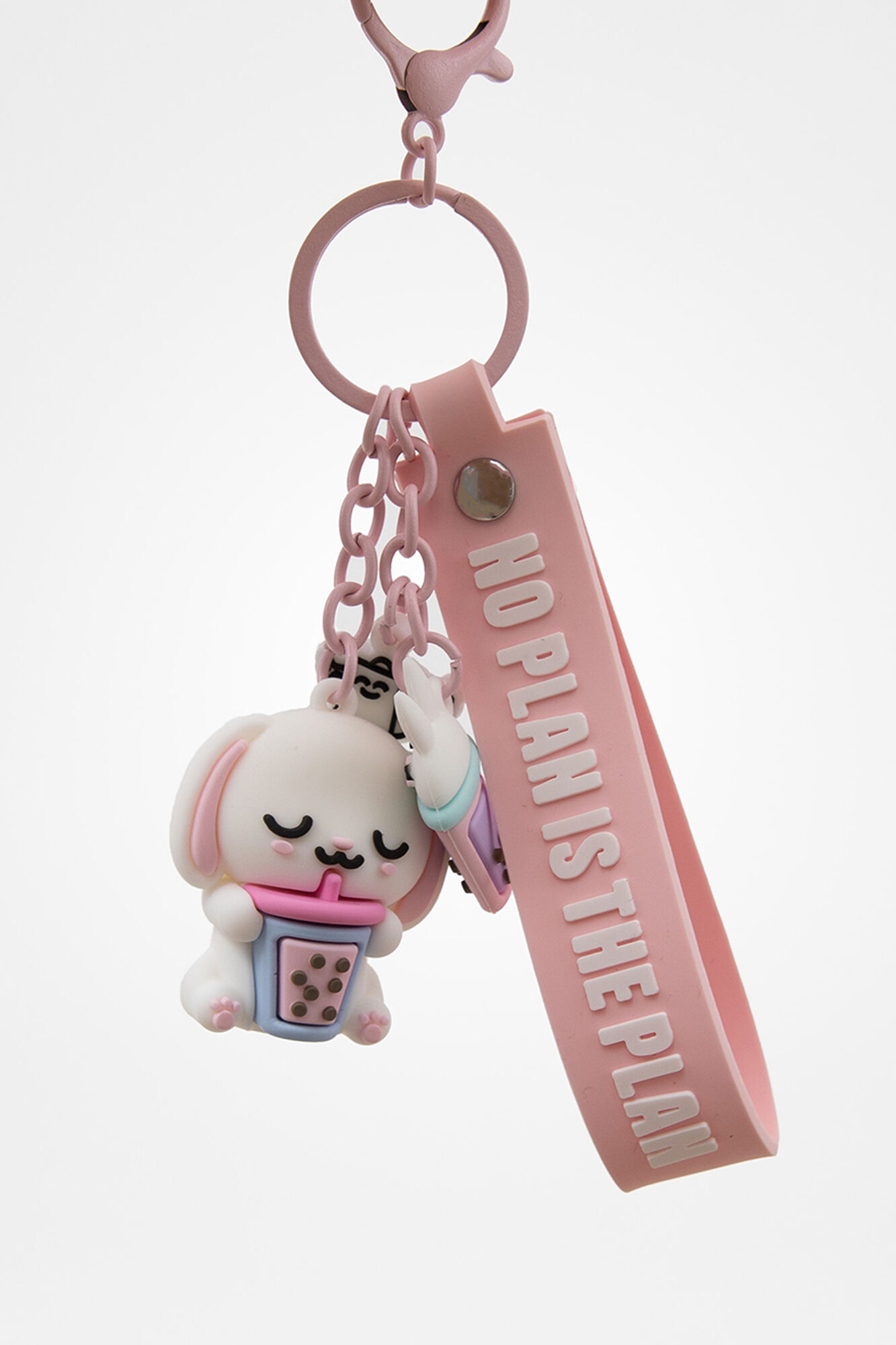 Mr. Wonderful Llavero con charms Lazy conejito - No plan is the plan