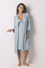 Women'secret Bata robe técnica "maternity" verde de soft touch verde