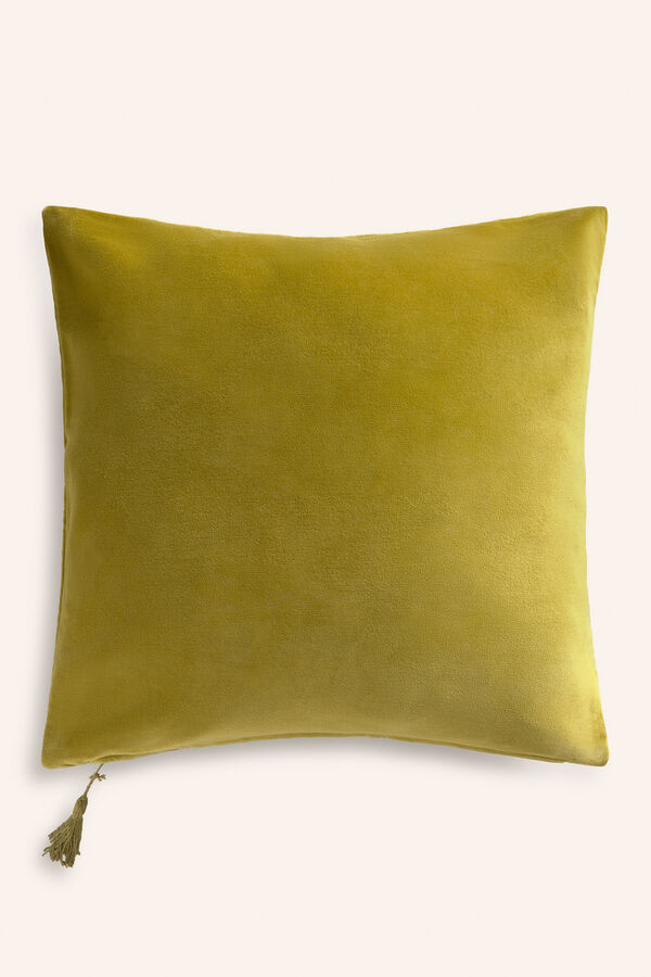 Calma House Capa de almofada quadrada de veludo verde Velour verde