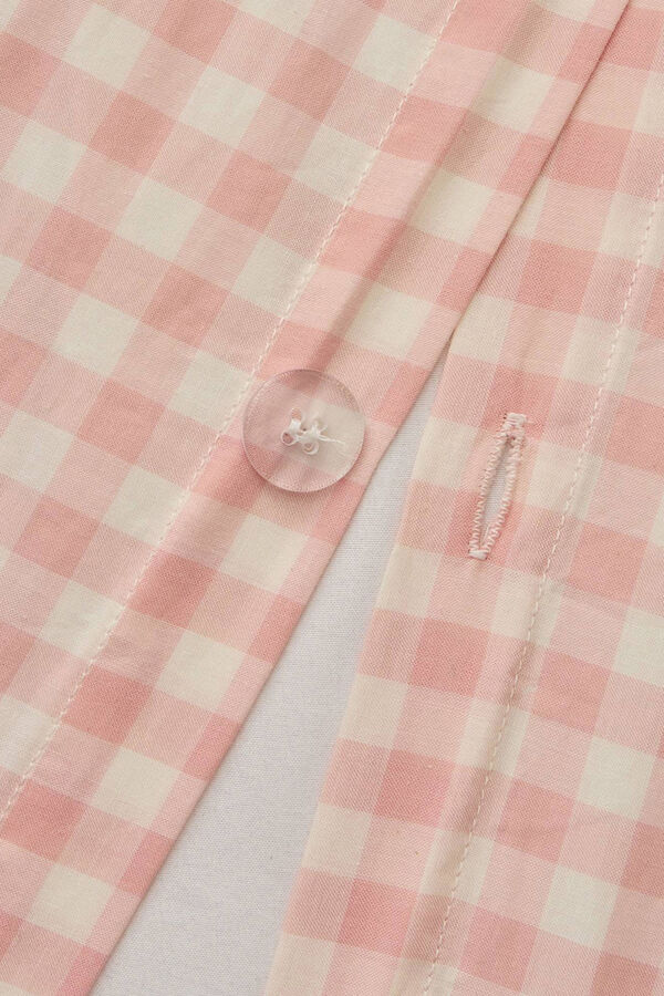 Textura Capa de edredom xadrez rosa