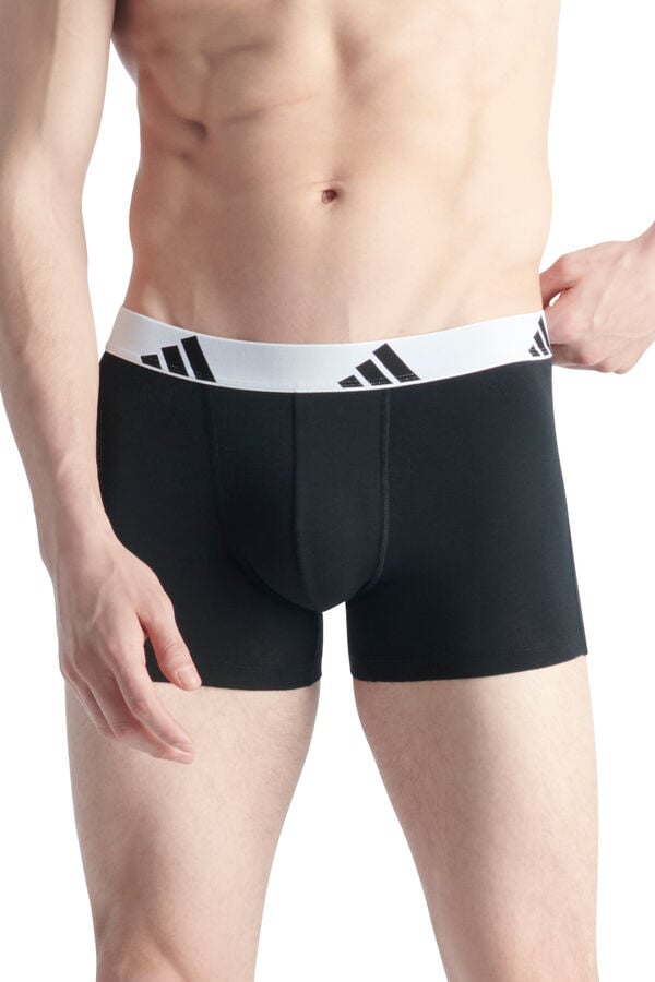 Adidas Pack 3 boxers com logo preto
