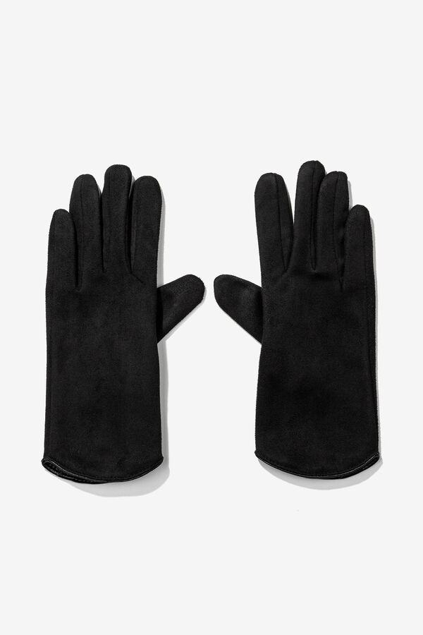 Vilanova Guantes efecto terciopelo para pantalla táctil negro
