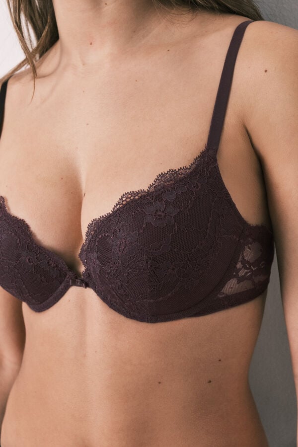 Women'secret Soutien push-up em renda roxo GORGEOUS rosa