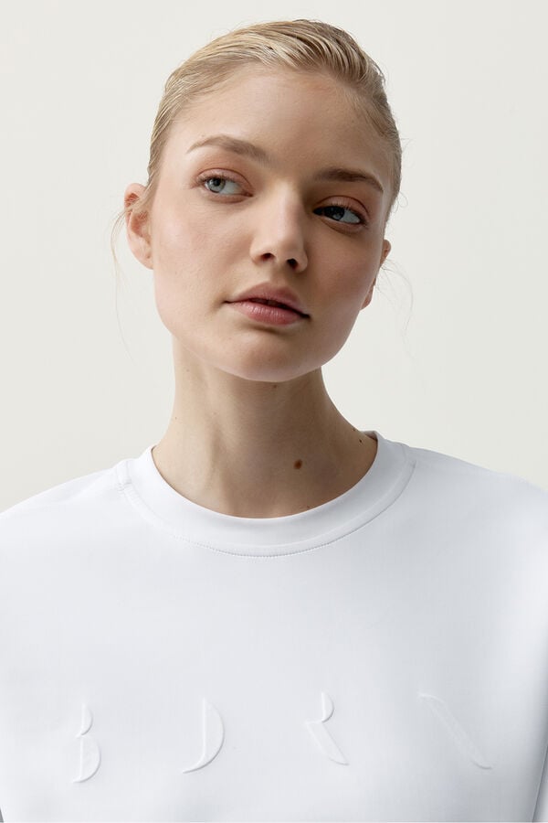 Born Living Yoga White sweatshirt FLORA beige