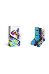 Happy Socks Pacote de 3 meias esportivas cinzento