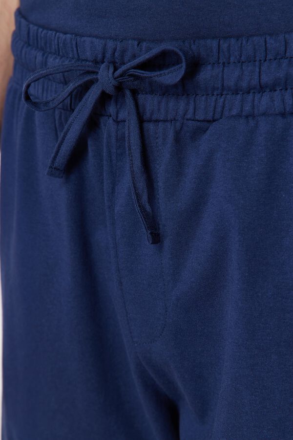 Trendyol Conjunto de pijama curto liso azul