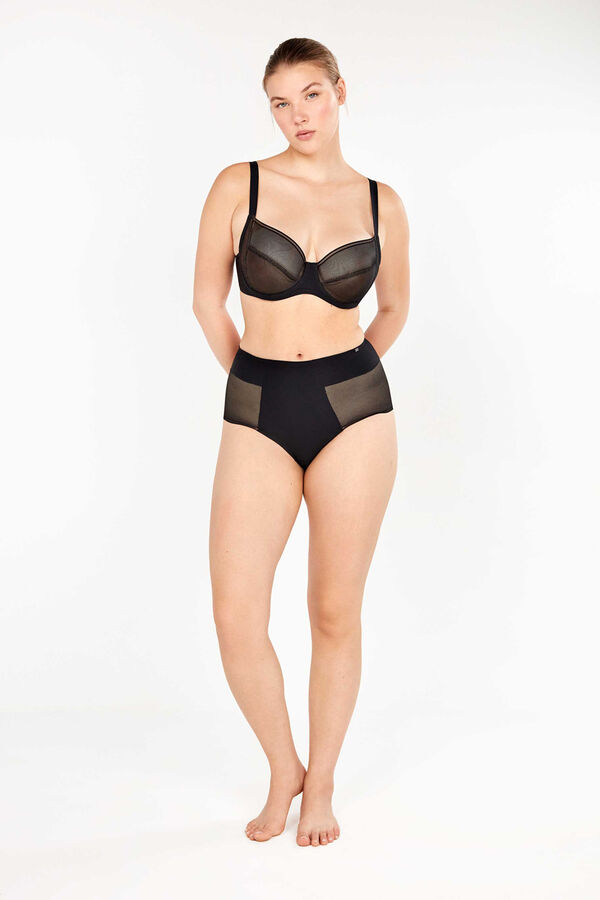 Gisela High-waisted invisible lace panty black