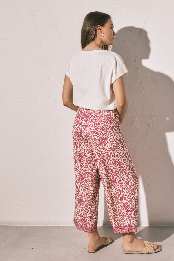 Women'secret Cal&ccedil;a estilo balin&ecirc;s estampada boho rosa