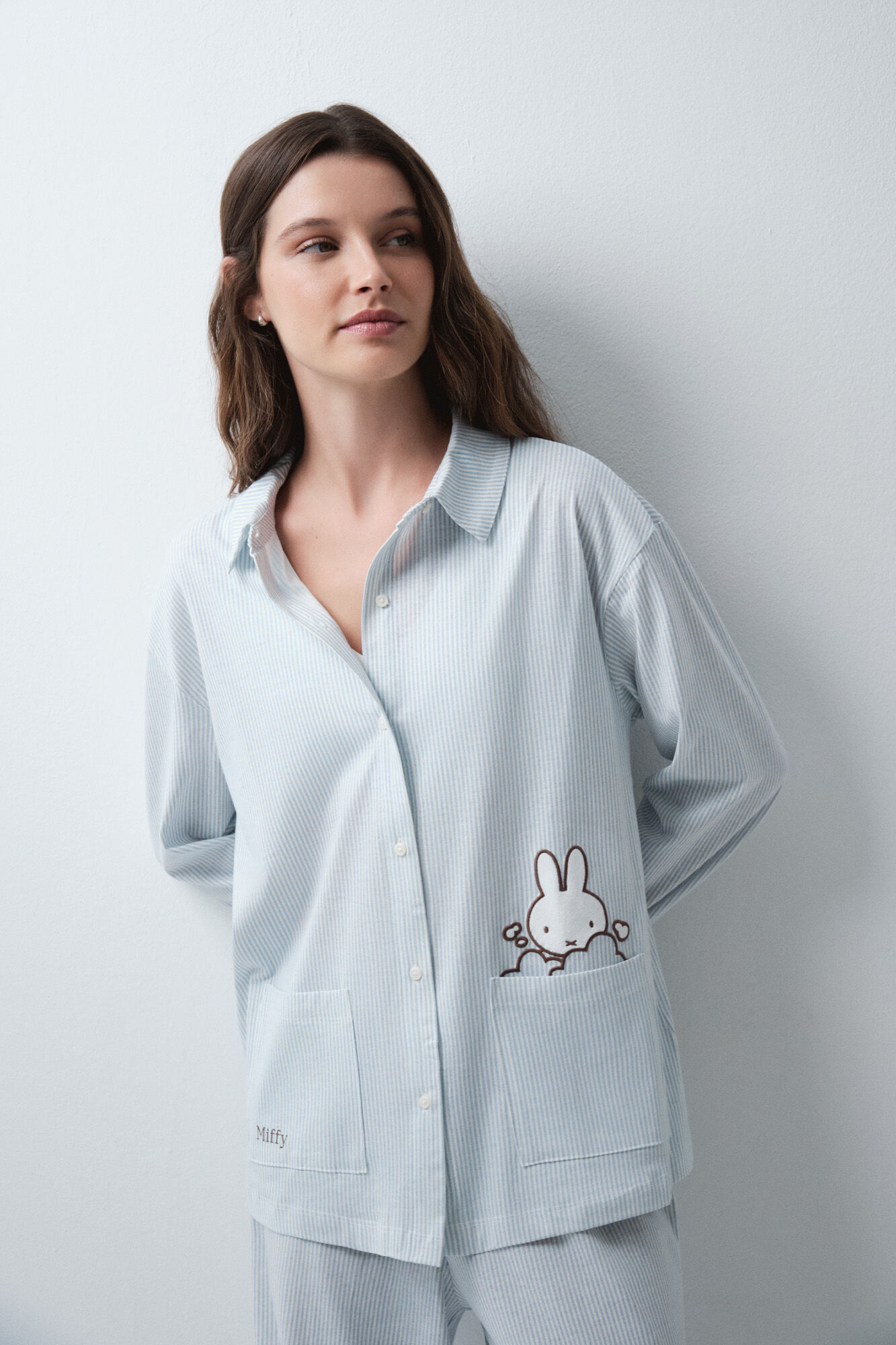Women'secret Pijama comprido camiseiro de riscas Miffy