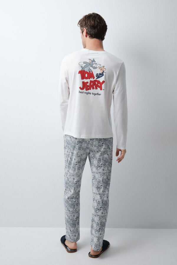 Women'secret Pijama largo algod&oacute;n Tom & Jerry marfil