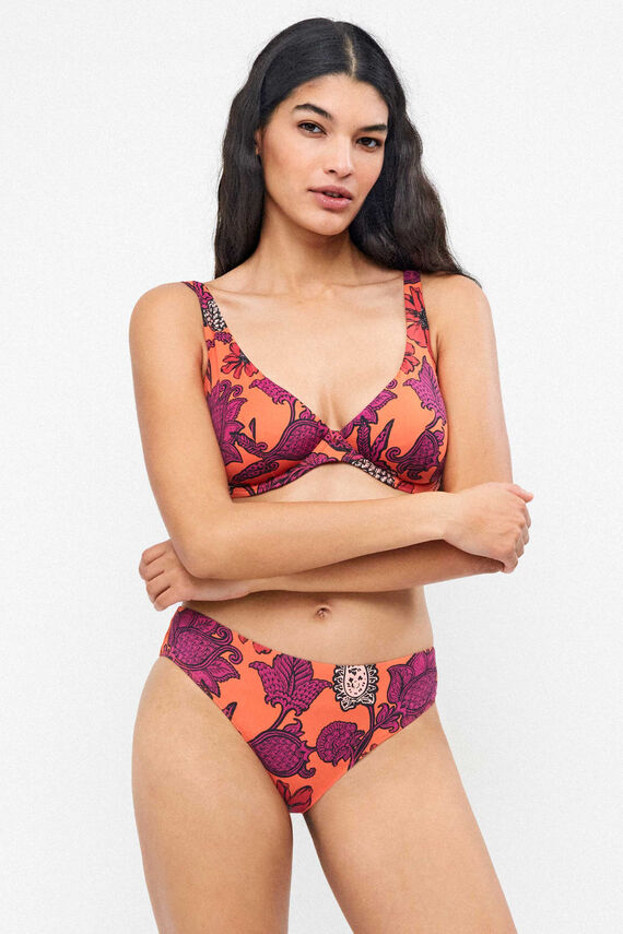 Braga bikini alta estampada