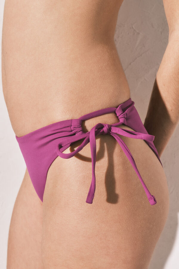 Women'secret Cueca de biqu&iacute;ni cl&aacute;ssica de tiras gren&aacute; rosa