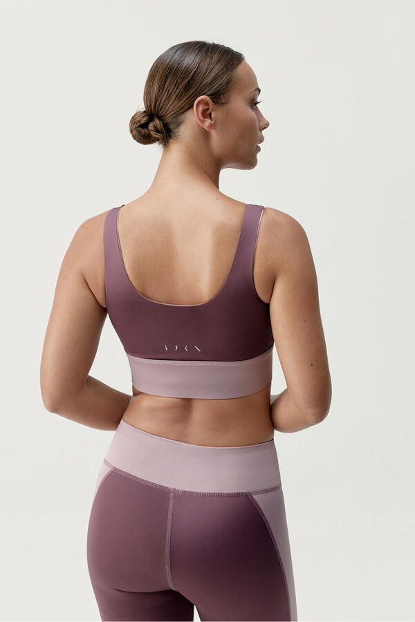 Born Living Yoga Top Maiko Verde Iceberg/Verde Profundo estampado