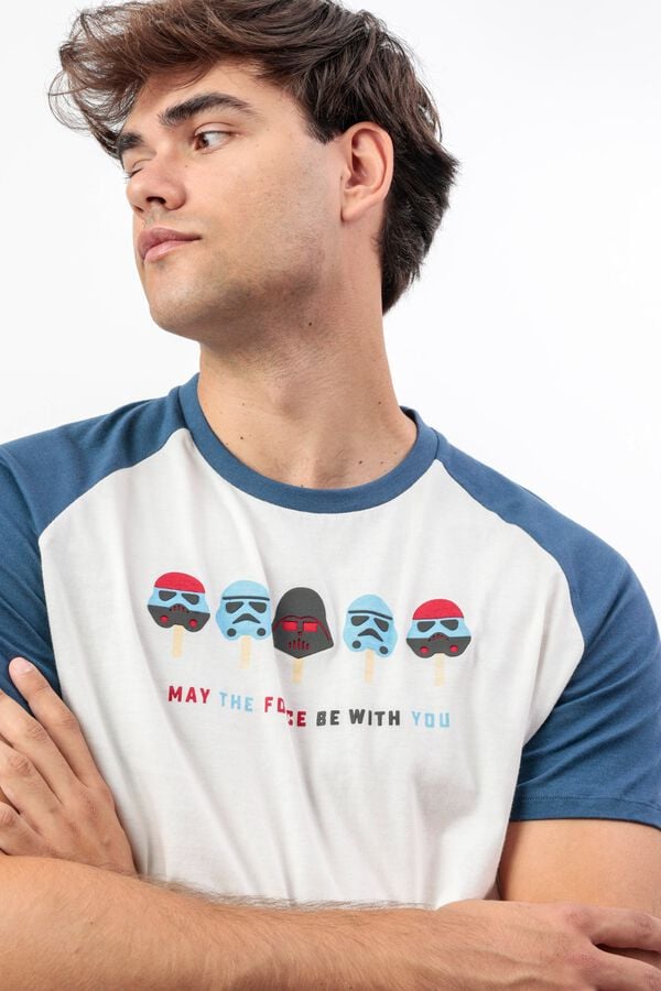 Admas Pijama curto de ver&atilde;o Star Wars bege