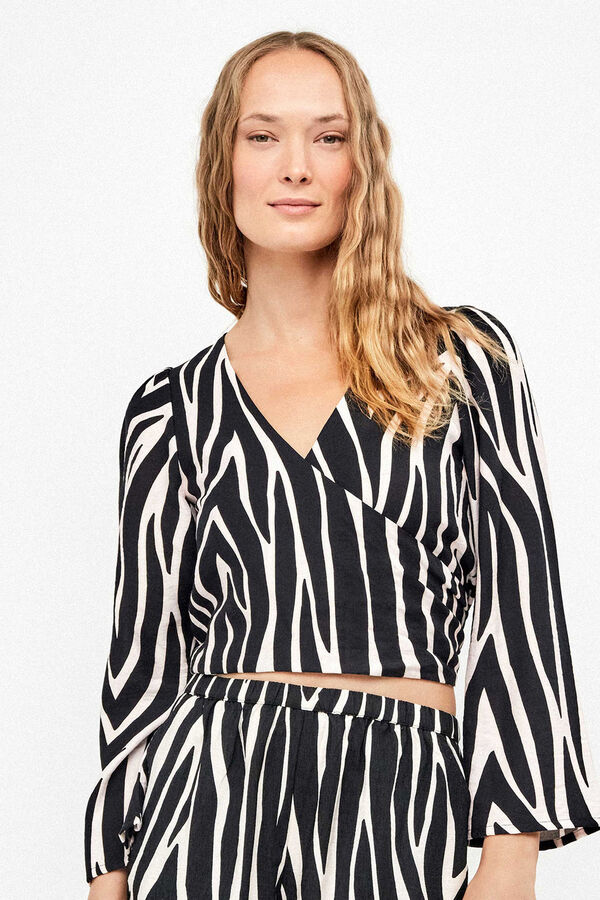 Gisela Cal&ccedil;&otilde;es estampado de zebra branco