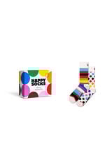 Happy Socks Pacote de 2 meias Pride branco
