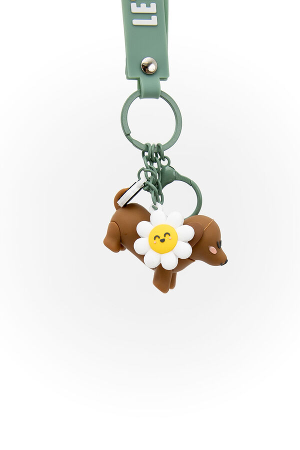Mr. Wonderful Llavero con colgante Perro salchicha - Let&rsquo;s walk estampado