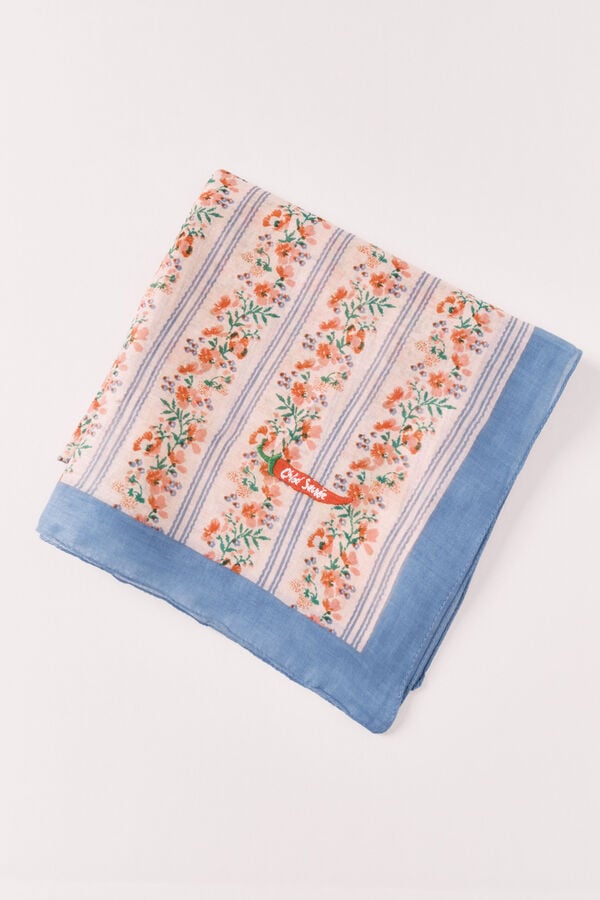 Women'secret Len&ccedil;o estampado de riscas multicolor bege