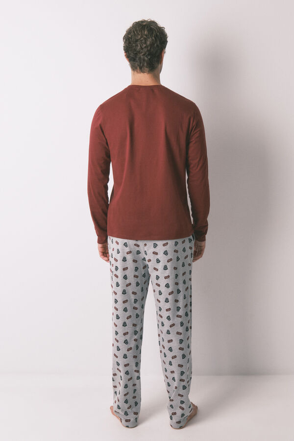 Women'secret Pijama comprido masculino 100% algodão "Star Wars" vermelho