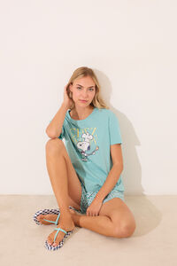 Women'secret Chinelos com estampa geométrica do Snoopy