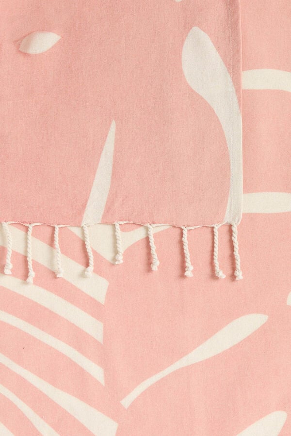 Calma House Toalha de praia de algod&atilde;o rosa Menton rosa