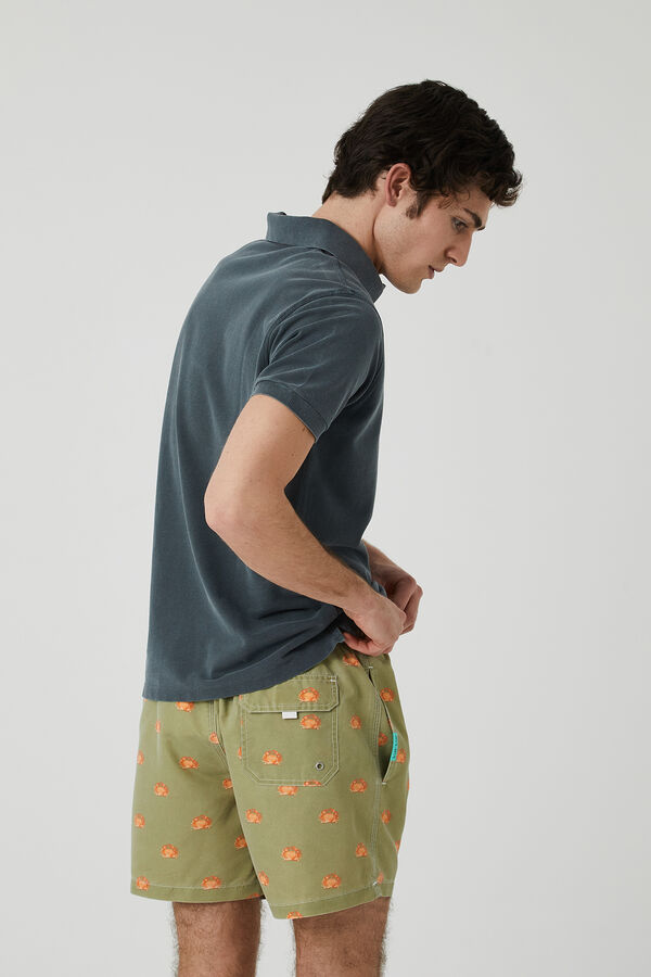 Kiff-Kiff Mai&ocirc; com estampa de caranguejo verde