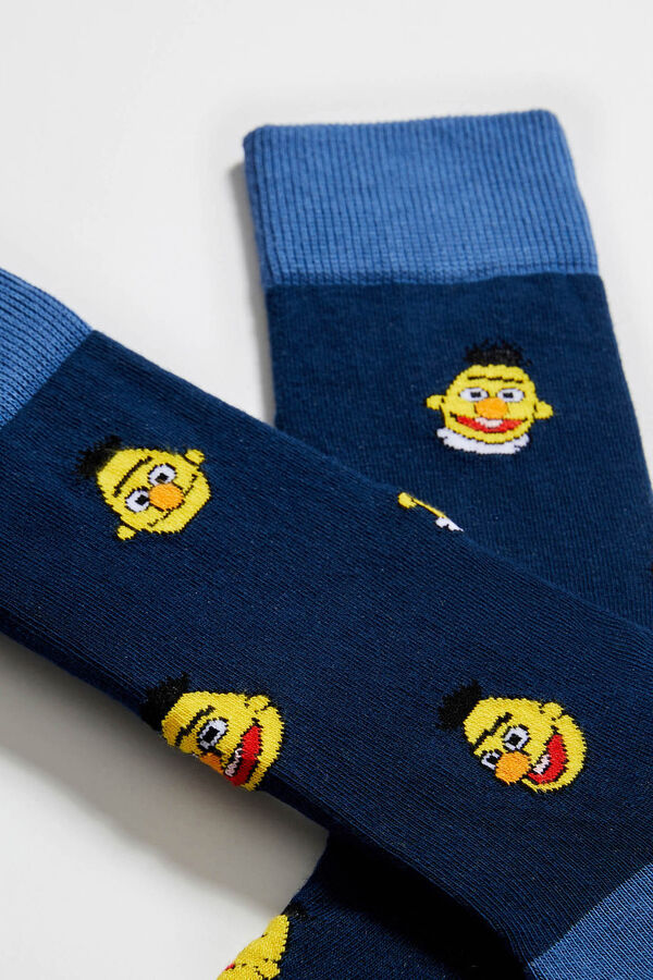 Besocks Calcetines altos Barrio S&eacute;samo algod&oacute;n org&aacute;nico azul