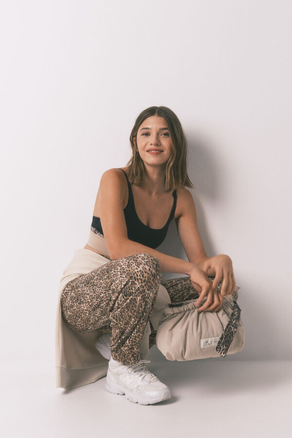 Women'secret Nécessaire pequena de nylon com estampa de animal cru