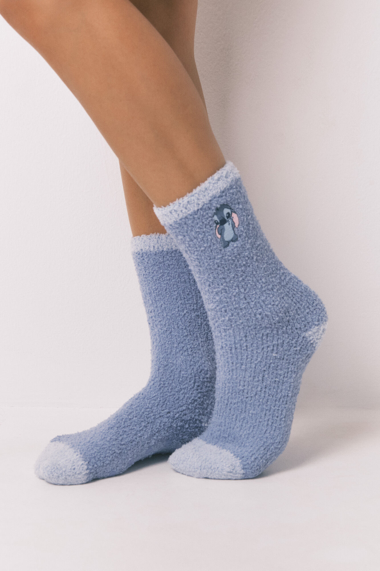 Women'secret Calcetines largos Stitch azul medio