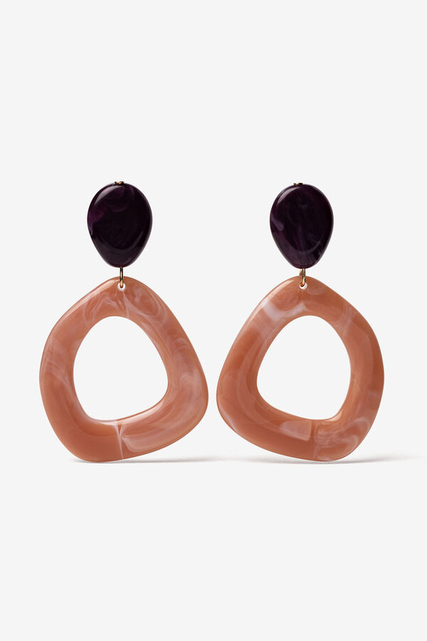 Vilanova Pendientes maxi acr&iacute;licos bicolor rosa