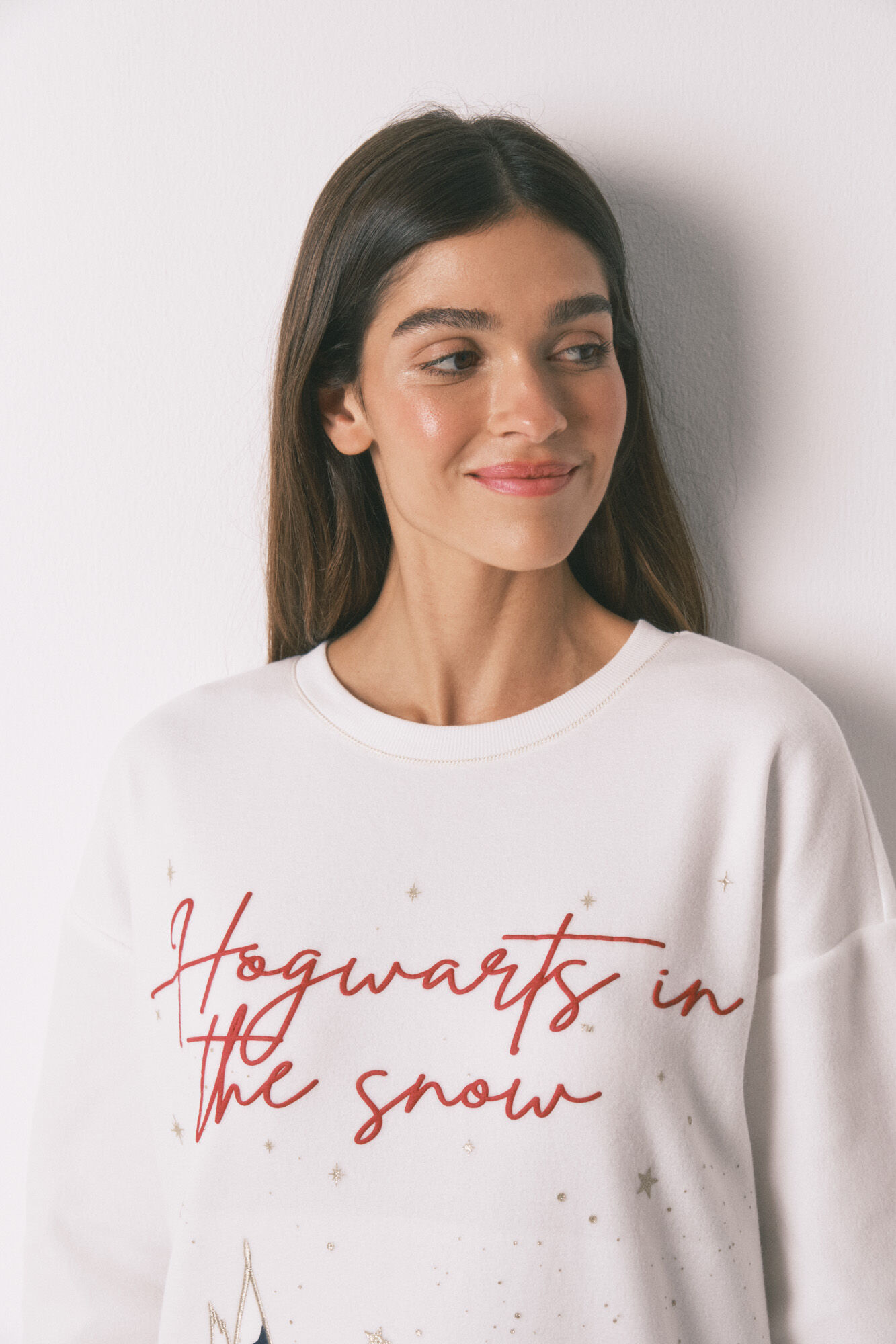 Women'secret Pijama comprido polar estampado "Hogwarts"