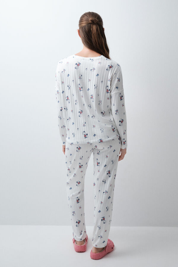 Women'secret Pijama comprido branco Snoopy branco