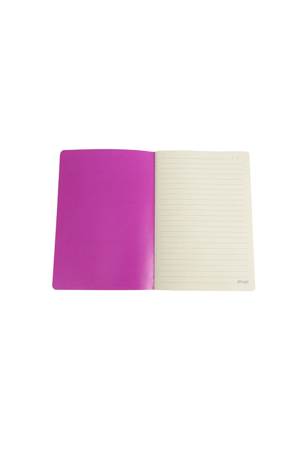 Mr. Wonderful Libreta A5 - Rayas rosas y rojas estampado