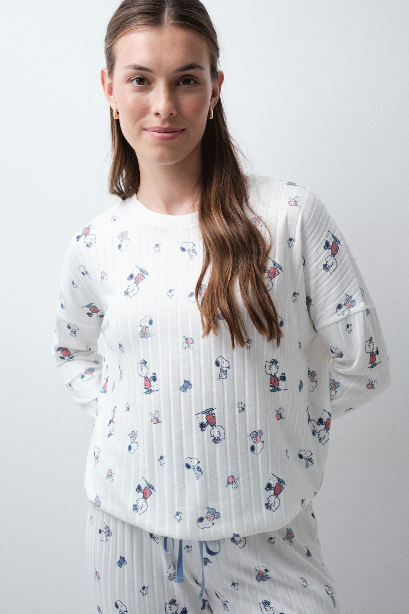 Women'secret Pijama comprido branco Snoopy