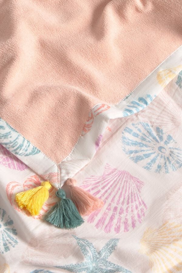 Textura Toalha de praia em tecido e turco estampado