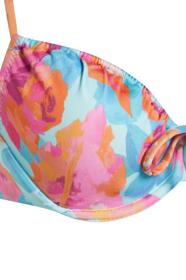 Trendyol Conjunto de biqu&iacute;ni franzido floral estampado